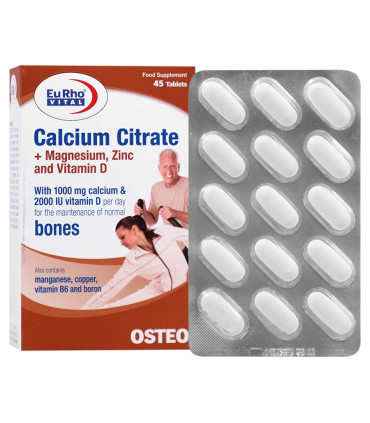 کلسیم سیترات یوروویتال 45 عددی