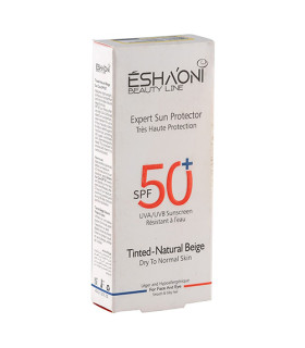 اشااونی کرم ضد آفتاب بژ طبیعی پوست خشک حجم 40 میل