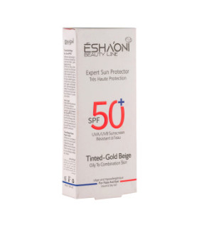 اشااونی کرم ضد آفتاب گلد بژ پوست چرب حجم 40 میل