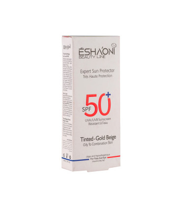 اشااونی کرم ضد آفتاب گلد بژ پوست چرب حجم 40 میل